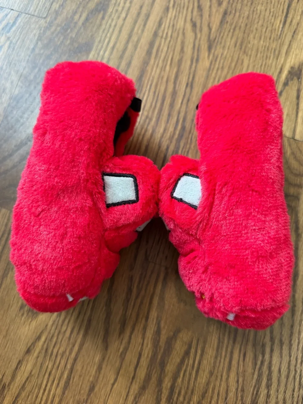 Carter’s Red Plush Fire Truck Slippers, toddler size 7-8